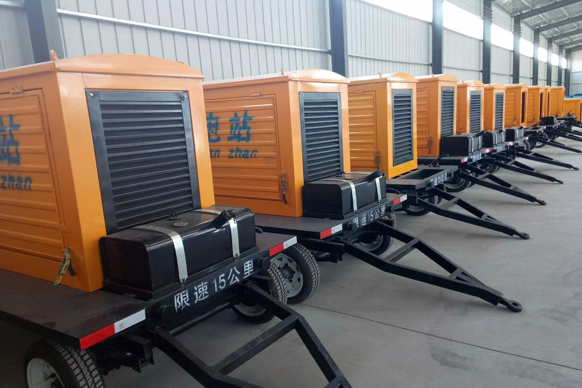 乌拉特前发电机租赁施工现场